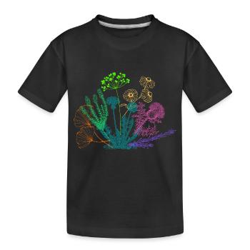 Bouquet d’herbes - T-shirt bio Premium Enfant - noir - Devant