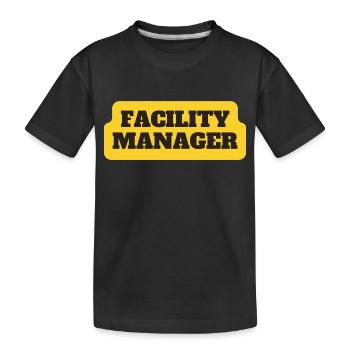 Facility Manager In-house technician Caretaker - Kids' Premium Organic T-Shirt - black - Front