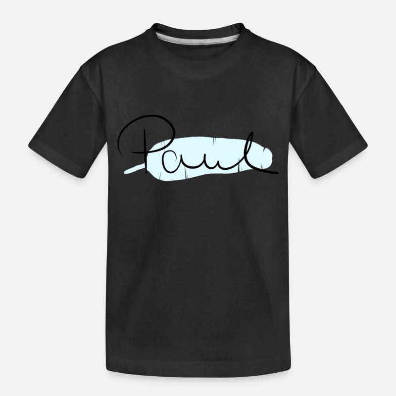Paul - Kinder Premium Bio T-Shirt - Schwarz