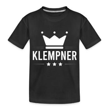 Klempner Beruf - Kinder Premium Bio T-Shirt - Schwarz - Vorne