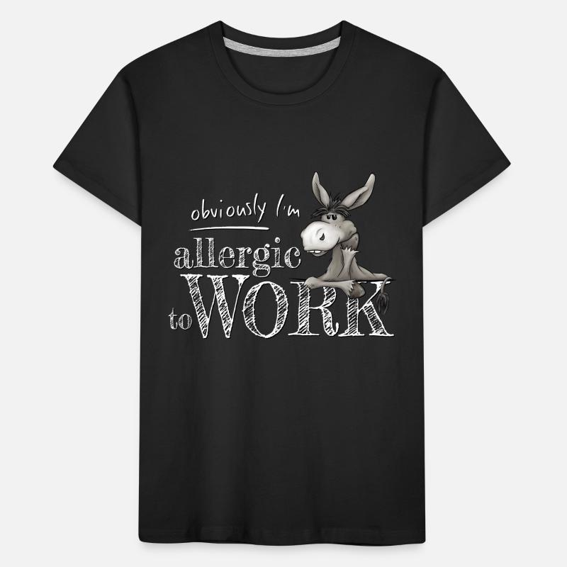 Allergic to work Grumpy donkey mule Kids' Premium Organic T-Shirt