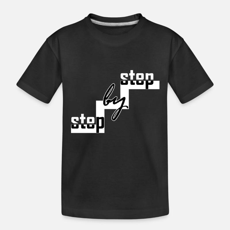 Step by step - Kinder Premium Bio T-Shirt - Schwarz