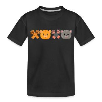 XOXO Chat - T-shirt bio Premium Enfant - noir - Devant
