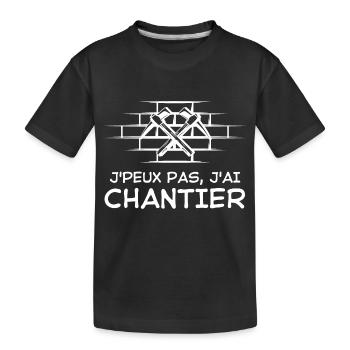 Chantier tourelle - T-shirt bio Premium Enfant - noir - Devant