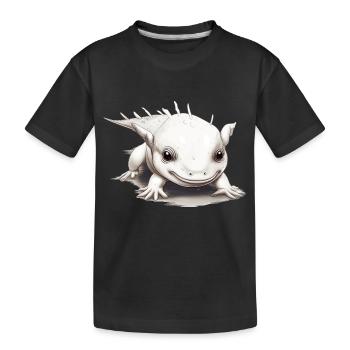 Little Baby Axolotl a l’air mignon et câlin - T-shirt bio Premium Enfant - noir - Devant