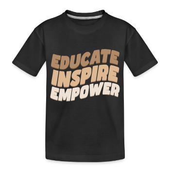 Aufklären Inspirieren Befähigen - Kinder Premium Bio T-Shirt - Schwarz - Vorne