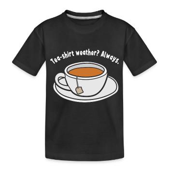 Thé Humour Sachet de thé Buveur de thé Drôle de thé - T-shirt bio Premium Enfant - noir - Devant