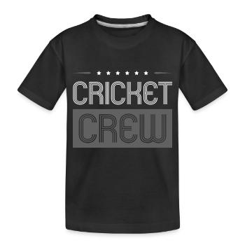 Cricket Crew - Kinder Premium Bio T-Shirt - Schwarz - Vorne
