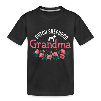 Dutch Shepherd Dog Gifts For Grandma Christmas - Kinder Premium Bio T-Shirt - Schwarz - Vorne