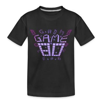 game 80s design purple - Kinder Premium Bio T-Shirt - Schwarz - Vorne