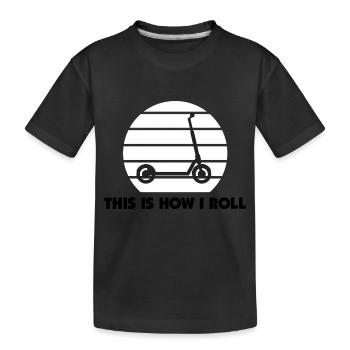 E-Scooter Roller Scooter - T-shirt bio Premium Enfant - noir - Devant