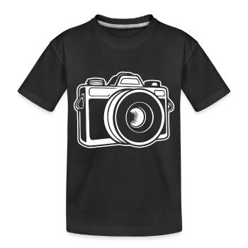Photographe Photographie Caméra de photographie - T-shirt bio Premium Enfant - noir - Devant