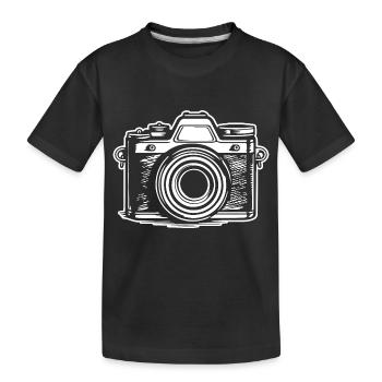 Photographe Photographie Caméra de photographie - T-shirt bio Premium Enfant - noir - Devant