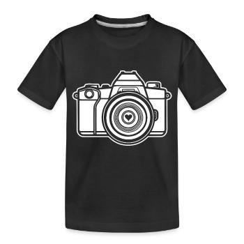 Photographe Photographie Caméra de photographie - T-shirt bio Premium Enfant - noir - Devant