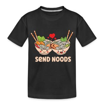 Envoyer des nouilles Pho Soup Kawaii Ramen - T-shirt bio Premium Enfant - noir - Devant