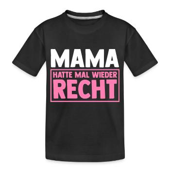 Mutter Muttertag Mama - Kinder Premium Bio T-Shirt - Schwarz - Vorne