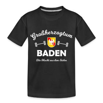 Das schöne Badnerland - Kinder Premium Bio T-Shirt - Schwarz - Vorne