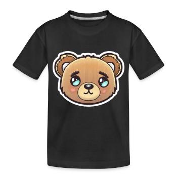 Alarme câline: Mignon ours en peluche - T-shirt bio Premium Enfant - noir - Devant