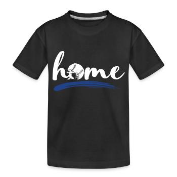 Home Run Baseball - Kids' Premium Organic T-Shirt - black - Front