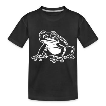 Crapaud amphibien grenouille - T-shirt bio Premium Enfant - noir - Devant