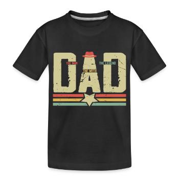 Dad The Man The Myth The Legend - Kinder Premium Bio T-Shirt - Schwarz - Vorne