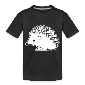 Hedgehog Forest Prickly Animal - Kids' Premium Organic T-Shirt - black - Front