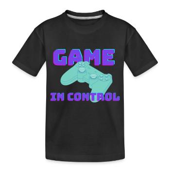 SPIEL unter Kontrolle - Kinder Premium Bio T-Shirt - Schwarz - Vorne