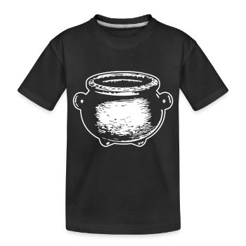 Kessel Magisch Hexe Halloween - Kinder Premium Bio T-Shirt - Schwarz - Vorne