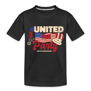 United We Party - Kids' Premium Organic T-Shirt - black - Front