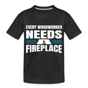 charpentier blague geek abattage travail charpentier scie - T-shirt bio Premium Enfant - noir - Devant