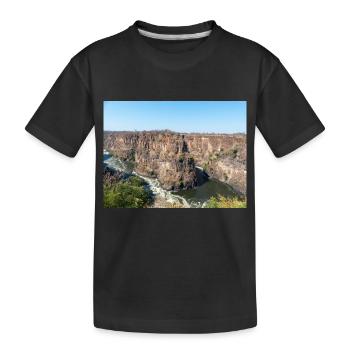gorge près des chutes Victoria au Zimbabwe - T-shirt bio Premium Enfant - noir - Devant
