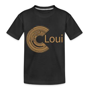 For Loui - Kids' Premium Organic T-Shirt - black - Front