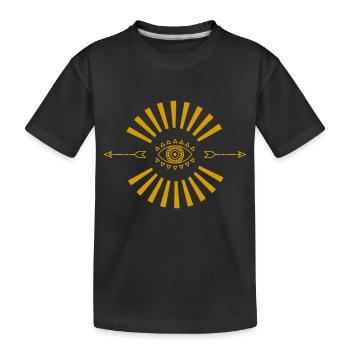 Das strahlende Auge - Kinder Premium Bio T-Shirt - Schwarz - Vorne