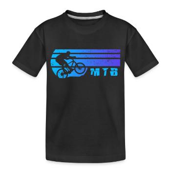 VTT chaîne vélo VTT vélo vélo jersey vélo - T-shirt bio Premium Enfant - noir - Devant