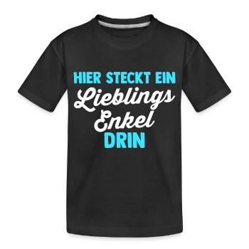 Enkel - Kinder Premium Bio T-Shirt - Schwarz - Vorne