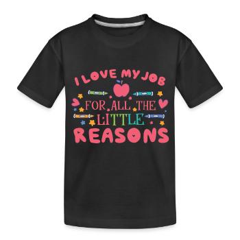 Women Teaching Kindergarten - Kids' Premium Organic T-Shirt - black - Front