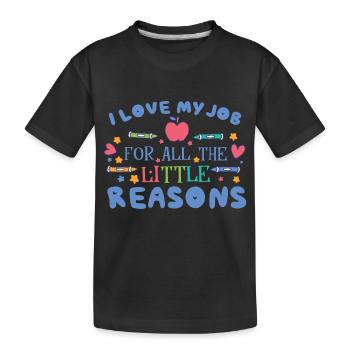 Unterrichten Kindertagesstätte Montessori - Kinder Premium Bio T-Shirt - Schwarz - Vorne