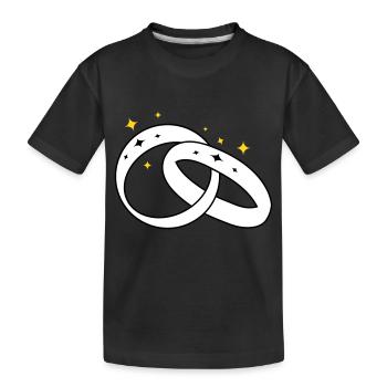Trauringe zur Verlobung2 - Kinder Premium Bio T-Shirt - Schwarz - Vorne