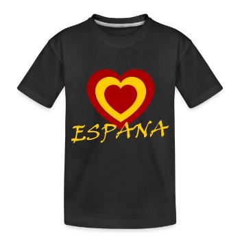 Un cœur pour les Espagnols - T-shirt bio Premium Enfant - noir - Devant