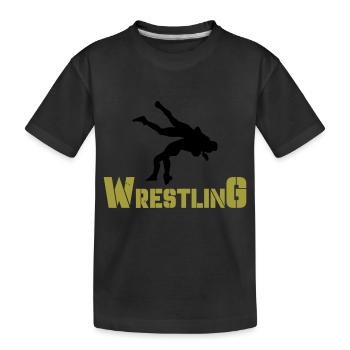 Wrestling - Kids' Premium Organic T-Shirt - black - Front