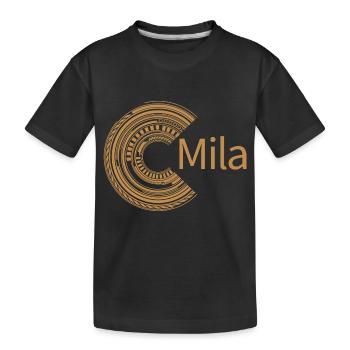 Für Mila - Kinder Premium Bio T-Shirt - Schwarz - Vorne