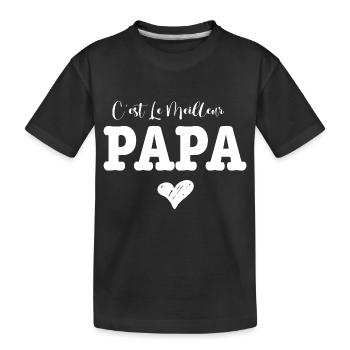 c est le meilleur PAPA - T-shirt bio Premium Enfant - noir - Devant