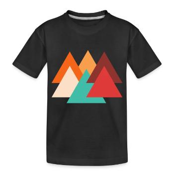 Triangle rétro - T-shirt bio Premium Enfant - noir - Devant