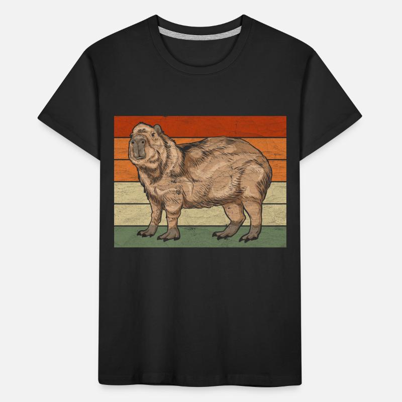 Retro Capybara Kinder Premium Bio T-Shirt