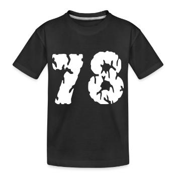 78 Number Jersey - Kids' Premium Organic T-Shirt - black - Front