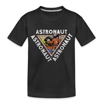 Astronaut Raumfahrt Raumanzug Galaxie - Kinder Premium Bio T-Shirt - Schwarz - Vorne