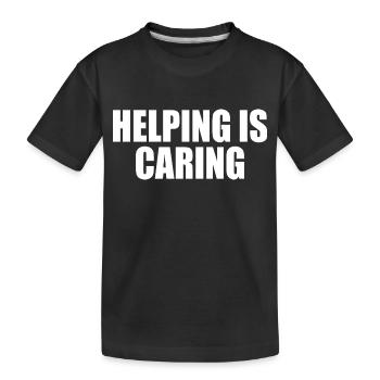 Helping is caring - Kinder Premium Bio T-Shirt - Schwarz - Vorne