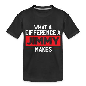 Was für einen Unterschied ein Jimmy macht - Kinder Premium Bio T-Shirt - Schwarz - Vorne