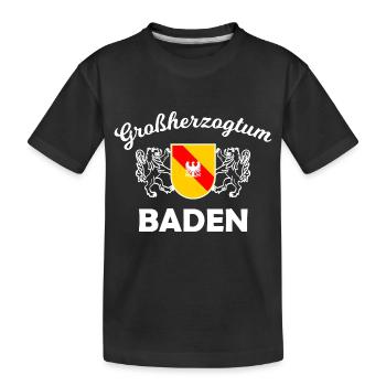 Die Badenser kommen - Kinder Premium Bio T-Shirt - Schwarz - Vorne