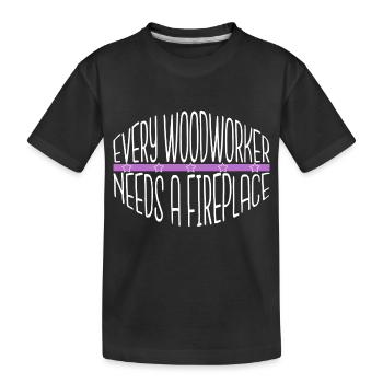 Casque de sécurité Charpentier Citations T-shirts - T-shirt bio Premium Enfant - noir - Devant